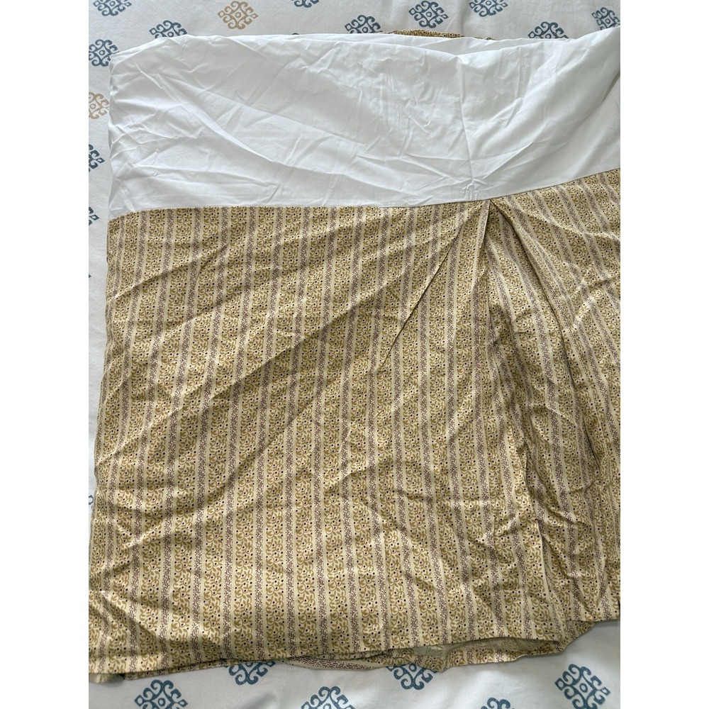 Peacock Alley Cal King Bedskirt Beige Gold Country Traditional Cottage Farmhouse